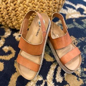 Womens Backstrap Platform Sandals